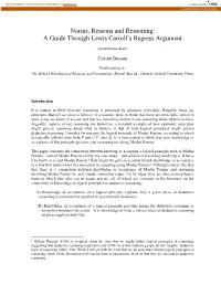 A Guide Through Lewis Carroll's Regress Argument