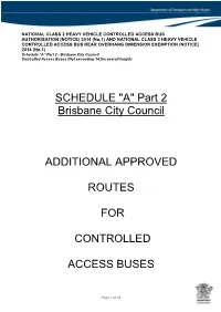 Controlled Access Bus Schedule a Part 2-Brisbane City Council Routes