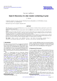 Gaia 8: Discovery of a Star Cluster Containing Β Lyrae U