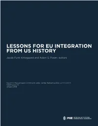 Lessons for Eu Integration from Us History