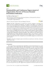 Review of Process-Oriented Performance Indicators