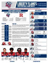 2019 Football Notes