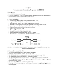 Chapter 1 Introduction to Computers, Programs, and Java