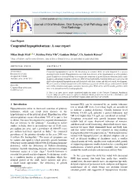 Congenital Hypopituitarism: a Case Report