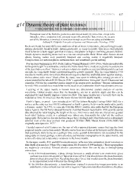 G14 Dynamic Theory of Plate Tectonics