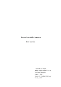 Gaze and Accessibility in Gaming Lauri Immonen