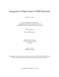 Integration of Open-Source GSM Networks
