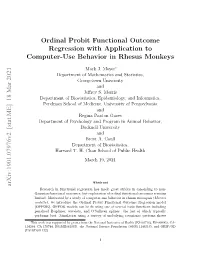 Ordinal Probit Functional Outcome Regression with Application to Computer-Use Behavior in Rhesus Monkeys