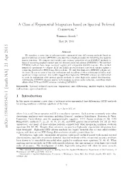 A Class of Exponential Integrators Based on Spectral Deferred Correction ∗
