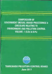 Compendium of Government Orders and Board Proceedings Relating To