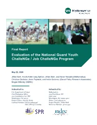 Evaluation of the National Guard Youth Challenge/Job Challenge Program, Final Report