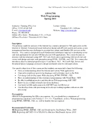 GEOG788 Web Programming Spring 2011