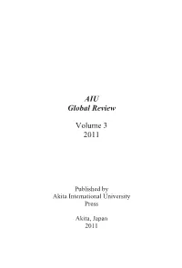 AIU Global Review Volume 3 2011