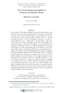 (And Christian) Theism Raphael Lataster1
