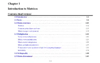 Chapter 1 Introduction to Matrices