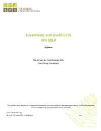 Ecosystems and Livelihoods SFS 3810
