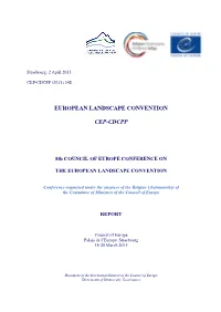 European Landscape Convention Cep-Cdcpp