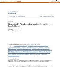 Glenn Beckâ•Žs Attacks on Frances Fox Piven Trigger Death Threats