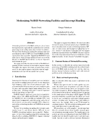 Modernizing Netbsd Networking Facilities and Interrupt Handling