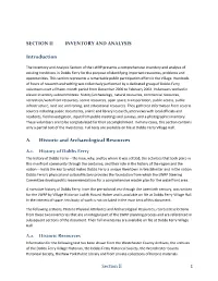 Section II. Inventory and Analysis