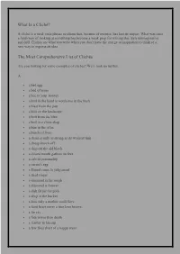 What Is a Cliché? the Most Comprehensive List of Clichés
