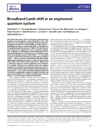 Broadband Lamb Shift in an Engineered Quantum System