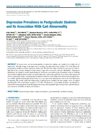 Depression Prevalence in Postgraduate Students and Its Association with Gait Abnormality
