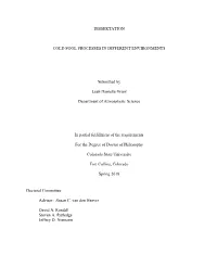 Dissertation Cold Pool Processes in Different