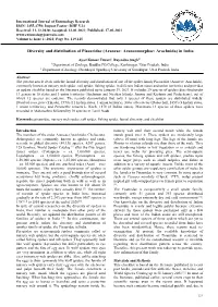 Diversity and Distribution of Pisauridae (Araneae: Araneomorphae: Arachnida) in India