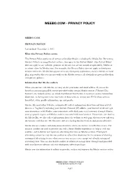 Meebo.Com - Privacy Policy