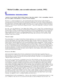 Michel Graillier, Une Seconde Naissance (Article, 1992)