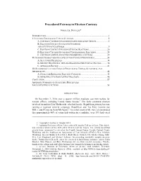 Procedural Fairness in Election Contests