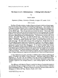 The Genus Axinandra—Melastomataceae : a Missing Link in Myrtales ?*