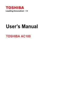 Toshiba AC100-117 User Guide Manual Operating Instructions