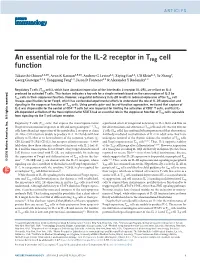 An Essential Role for the IL-2 Receptor in Treg Cell Function