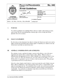POLICY & PROCEDURES No