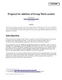 Proposal for Addition of Group Mark Symbol Introduction