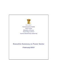 February-2021 Executive Summary on Power Sector