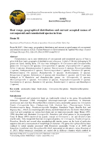 Host Range, Geographical Distribution and Current Accepted Names of Cercosporoid and Ramularioid Species in Iran