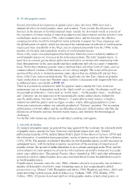II. World Popular Music Several Interrelated Developments