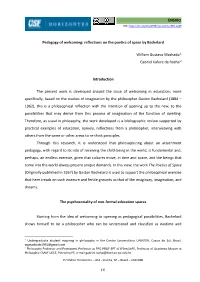 Pedagogy of Welcoming: Reflections on the Poetics of Space by Bachelard