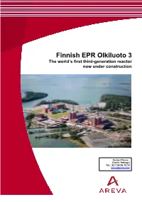 The EPR Advanced Nuclear Reactor