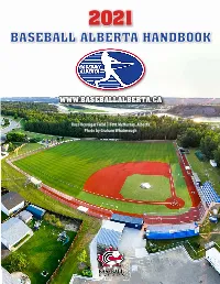 2021 Baseball Alberta Handbook
