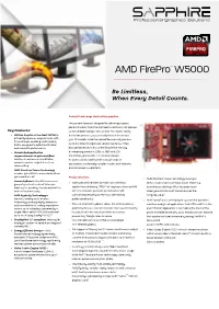 AMD Firepro™ W5000