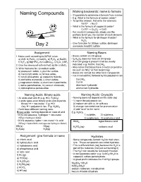 Binary Acids, Oxyacids, Bases, Hydrates