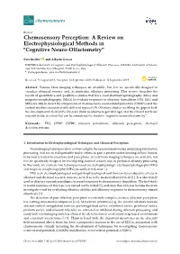 Chemosensory Perception: a Review on Electrophysiological Methods in “Cognitive Neuro-Olfactometry”