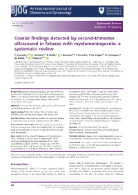 Cranial Findings Detected by Second‐Trimester Ultrasound in Fetuses With
