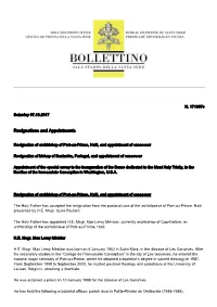 Resignations and Appointments