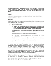 CHAPTER 1 the Revised Belize Constitution1 Establishes Three (3