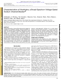 Characterization of Vixotrigine, a Broad-Spectrum Voltage-Gated Sodium Channel Blocker S